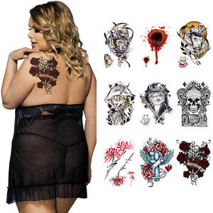 Tatuaje Temporal de Moda <span class=keywords><strong>para</strong></span> Rostro y Cuerpo, Sexy, a Todo Color, de Media Manga, Resistente al Agua, Producción Personalizada de Fábrica al por Mayor - Product Image 2