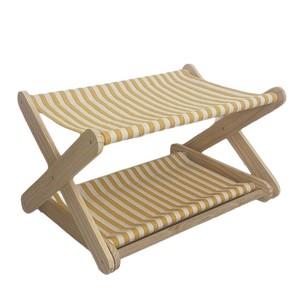 Arbre à chat moderne et écologique avec nid intégré, design multi-niveaux en bois massif, poteaux à gratter en sisal, perchoirs double couche - Product Image 5