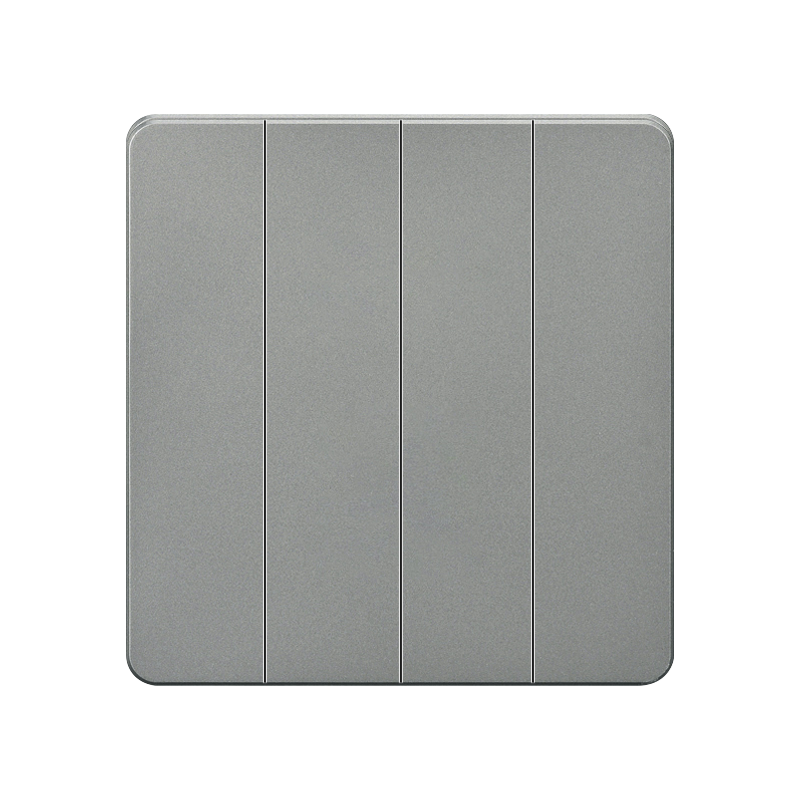 Grey Large panel 4 gang 1 way