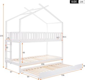 Casa letto letto letto letto casa <span class=keywords><strong>90x200</strong></span> tre letti allungabile Design salvaspazio - Product Image 2