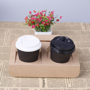 Disposable Corrugated Paper Cup <strong>Holder</strong> for Coffee Tea Cola <strong>Drinking</strong> Carrier - Product Image 3