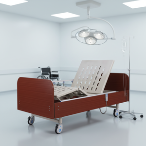 DH-3 электрическая портативная двуспальная кровать в стиле дома, прочная стальная кровать для домашнего ухода, электрическая функция для больничного использования - Product Image 4