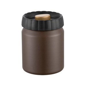 Contenedor para Almacenamiento de Granos de Café, Acero Inoxidable 304, Sellado al Vacío, a Prueba de Luz, Conserva la Frescura, Cilindro Marrón, Negro, Lechoso - Product Image 1