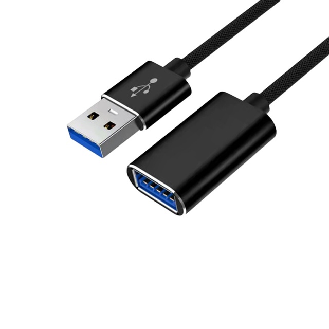 High Quality Black Blue Red Male to Female USB a Data Cable