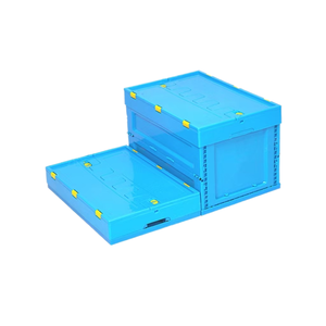 Có thể gập lại doanh thu trái cây gấp container Thùng nhựa Stackable bền Trái Cây Rau thùng dày nhựa hậu cần - Product Image 3