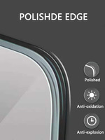 Miroir intelligent LED personnalisé, élégant, étanche, rectangulaire, mural, à commande tactile, miroir de salle de bain LED pour hôtel avec éclairage LED