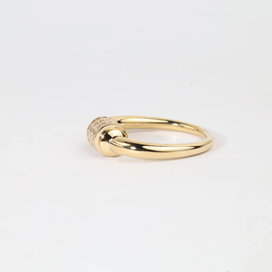 Premium <b>Fidget</b> Spinning <b>Ring</b> With Lab Grown Diamond <b>Gold</b> Band 14K Solid White <b>Gold</b> Unique Wedding Promise Jewelry Gift - Product Image 4