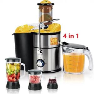 Lower Noise MOQ Multifuncional Comercial 4 em 1 Boca Grande Cenoura Vegetal <span class=keywords><strong>Juicer</strong></span> Liquidificador Extrator De <span class=keywords><strong>Juicer</strong></span> De Frutas Misturador De Alimentos - Product Image 1
