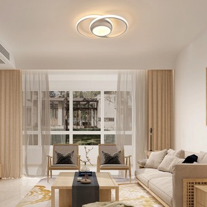 Nueva Lámpara de Techo LED Moderna, Lámparas de Techo Empotradas, Lámparas de Techo Cercanas al Techo, 2 Anillos Redondos, Lámparas de Pasillo para Dormitorio - Product Image 4