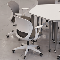 Chaise de bureau ergonomique en maille, confortable, moderne, pivotante, inclinable, avec siège en tissu, réglable en hauteur, pour conférence