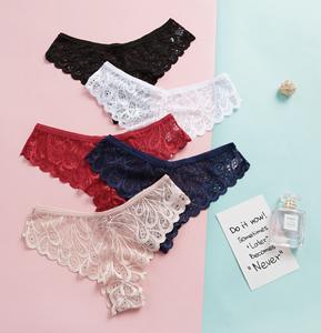 CINVIK レディース Tバック レース ショーツ セクシー 誘惑的 ローウエスト 下着 - Product Image 3