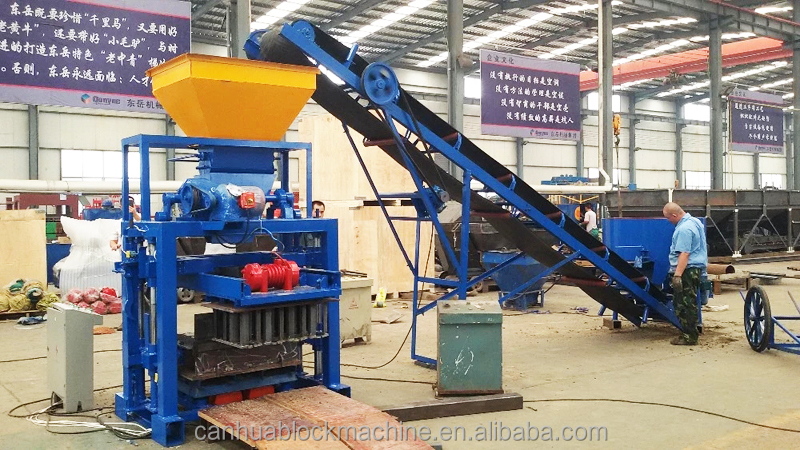 QT40-1 china small cheap semi automatic co<em></em>ncrete hollow block brick making machine in haiti