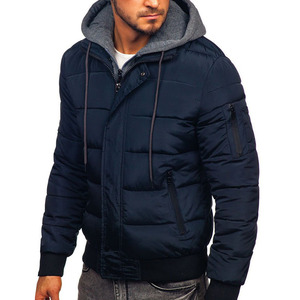 Vente en gros mode veste décontractée noire avec sweats à capuche en polaire vestes pour hommes de Chine fournisseur manteaux d'hiver pour hommes - Product Image 3