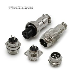 Connecteur PSCCONN GX12 2 3 4 5 6 7 broches, prise industrielle circulaire filetée pour l'aviation, boîtier en alliage de zinc nickelé épaissi - Product Image 1