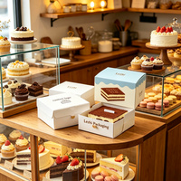 Boîte en carton de haute qualité pour gâteau Tiramisu, boîte longue personnalisée pour gâteau au fromage mousse de boulangerie avec logo sur mesure