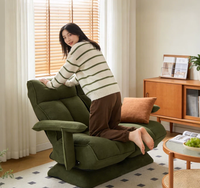 Canapé deux places luxueux et haut de gamme, pliable pour s'asseoir et se reposer, adapté au salon, au balcon ou à la chambre