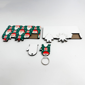 Porte-clés en MDF personnalisable par sublimation pour étudiants, pendentif <span class=keywords><strong>de</strong></span> téléphone portable, blancs vierges pour sublimation thermique - Product Image 2