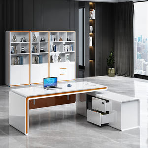 Table de patron de peinture de cuisson blanche bureau moderne Simple de <span class=keywords><strong>directeur</strong></span> de mode Table de <span class=keywords><strong>directeur</strong></span> de bureau de grande classe - Product Image 3
