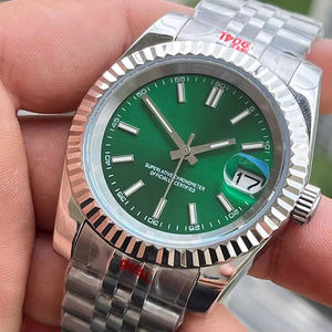 22mm 포인터 36mm/39mm 스테인리스 스틸 케이스 사파이어 크리스탈 그린 루미너스 에타 무브먼트 도그 투스 다이버 기계식 시계 - Product Image 4