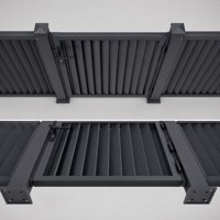 Portails de garage automatiques de sécurité, design moderne et minimaliste, en alliage d'aluminium durable, revêtement en poudre AAMA, très prisés