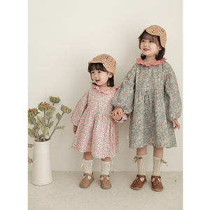 Jolie robe de printemps pour fille, style coréen, <span class=keywords><strong>boutique</strong></span>, 100% coton, motif de fleurs - Product Image 2