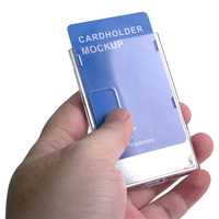 Porte-cartes d'identité horizontal en plastique ABS dépoli avec fente pour le pouce, distributeur de badges rigides – Vente en gros