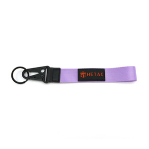 Correa Corta de Nailon y PVC con Aspecto de Cuero, Etiqueta de Equipaje para Avión, Diseños Personalizados, Llavero Personalizado con Mosquetón Negro - Product Image 5
