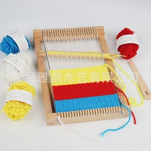 Wooden Children Loom Handmade <b>Weaving</b> Machine For Kids 7-12 Years Old Toy Textile Craft <b>Kit</b> - Product Image 2