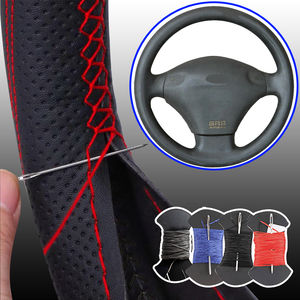 Cubierta de <span class=keywords><strong>volante</strong></span> de coche de cuero de fibra de carbono para <span class=keywords><strong>Ford</strong></span> <span class=keywords><strong>Fiesta</strong></span> 4 1996-2006 Mk4 1996-2006 - Product Image 3