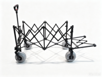 Chariot de plage en PVC de 9 pouces avec poignée réglable, roues à ballon, personnalisable, OEM, pliable, pour pique-niques et plage