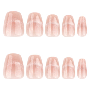 30 Piezas de <span class=keywords><strong>Uñas</strong></span> Postizas Francesas Reutilizables con Logotipo Personalizado, Diseño de Ojo de Gato, Media Luna, Color Sólido, Cortas, para Dedos, Venta al Por Mayor - Product Image 5