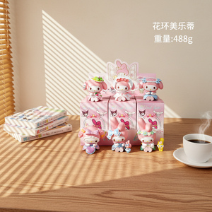 Kawaii Melody Mini figuras en traje de sirvienta cajas ciegas pijama Kuromis juguetes de PVC para decoración Sanrioes postre pastel Topper Halloween - Product Image 1