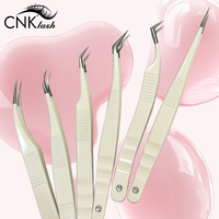Pince à cils professionnelle en acier inoxydable de haute précision Clips floraux Style chinois pour l'application permanente des cils