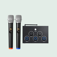 Microphone Karaoké Sans Fil Highmic avec Mixeur, en Alliage d'Aluminium, Portable pour Amplificateur, Fêtes à Domicile et Événements Scéniques