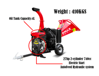 K-maxpower 27PK Hakselaar/Snijmachine Hydraulisch 120mm Automatische invoer Hoog Efficiënt Zelfrijdend 6 inch Houthakselaar met TUV CE certificering