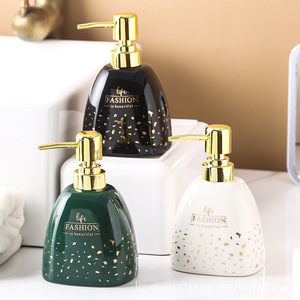 Pequeña forma personalizada moderna mate de cerámica 100mL bomba de loción botella gres ODM dispensador de jabón - Product Image 2