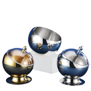 Bol à sucre et à sauce moderne en acier inoxydable, écologique, pour la présentation de salades, idéal pour les restaurants, les hôtels, les bars et les cuisines - Product Image 2