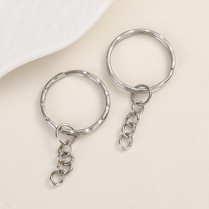 Metal Keychain Zinc Alloy Round Plated <b>Chain</b> For Jewelry Making DIY Craft Accessories - Product Image 1