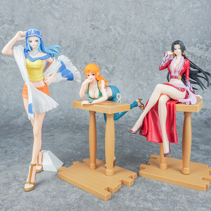 Figuras de Acción de PVC de Anime Japonés One Piece, Luffy, Nami, Boa Hancock, <span class=keywords><strong>Ace</strong></span> Sentado en un Mostrador de Bar, GK, para Niños, Regalo, Decoración - Product Image 2