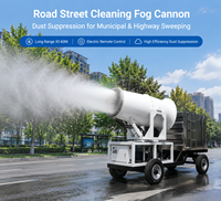 Canon à brouillard électrique monté sur camion pour le nettoyage des routes et la suppression de la poussière, portée 30-60M, pour le lavage et le pulvérisation de brume lors de la balayage des autoroutes municipales