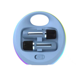 Haut-parleur karaoké portable OEM avec Bluetooth, 10W, basses profondes, lumière RGB, TWS, alimentation CC, USB, AUX, carte TF, microphone intégré - Product Image 3