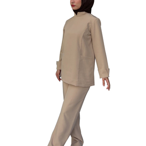 Popular moda mujer enfermería Scrub manga larga antiarrugas elástico enfermera venta al por mayor uniformes conjuntos Scrubs para mujer - Product Image 2