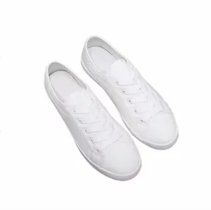 新款男士平跟白色多功能艺术系带学生休闲运动韩版纯棉徒步帆布鞋