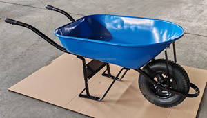 निर्माण के लिए भारी शुल्क धातु और रबर न्यूमेटिक व्हील 5.5फीट ट्रपर व्हीलबैरो - Product Image 2