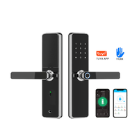 Serrure intelligente en acier inoxydable TTLock avec application Tuya, empreinte digitale, carte RFID, serrure numérique intelligente pour entrée de maison, appartement, Airbnb