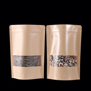 Offre Spéciale biodégradable debout de qualité alimentaire Kraft fermeture éclair haut mat laminé sacs d'emballage pour fruits secs et thé - Product Image 5