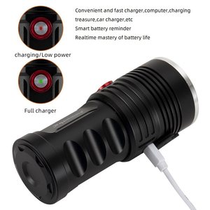 Alonefire Đèn Pin Sáng Nhất 45W <span class=keywords><strong>LED</strong></span> H42 3x XHP50 Đèn Pin Nhôm Sạc USB Đèn Chiếu Sáng Tuần Tra Săn Bắn Công Suất Cao Ngoài Trời - Product Image 5