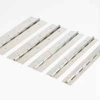 Charnières longues robustes en acier inoxydable couleur argent pour meubles, portes de placards pliantes, boîtes de rangement, charnière longue pour piano