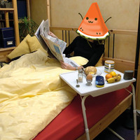 Healthmenex Multifunktionaler Kunststoff Tragbarer Langlebiger Wiederverwendbarer Verstellbarer Bett-Laptop-Klapptisch Praktischer TV-Beistelltisch