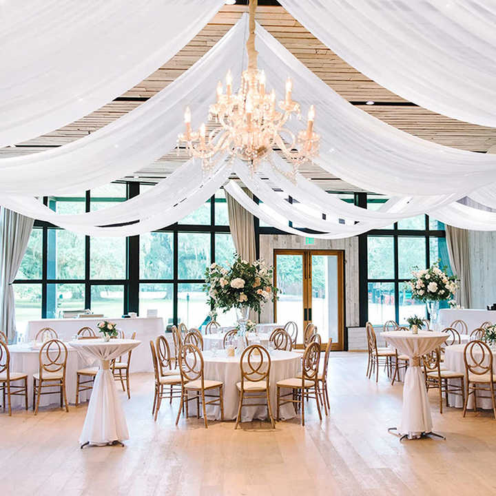 Wedding Decoration Ceiling Drapes Decoration Sheer Fabric Ceiling Draping Wedding  Backdrop Curtains